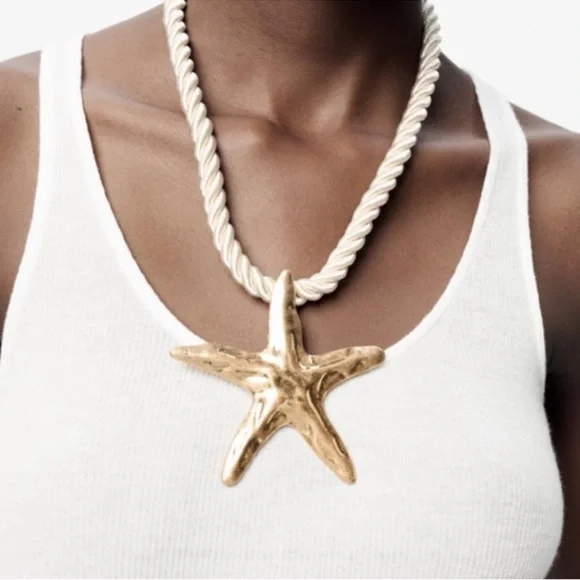 Starfish Gold Cord Necklace - Picture 1 of 6
